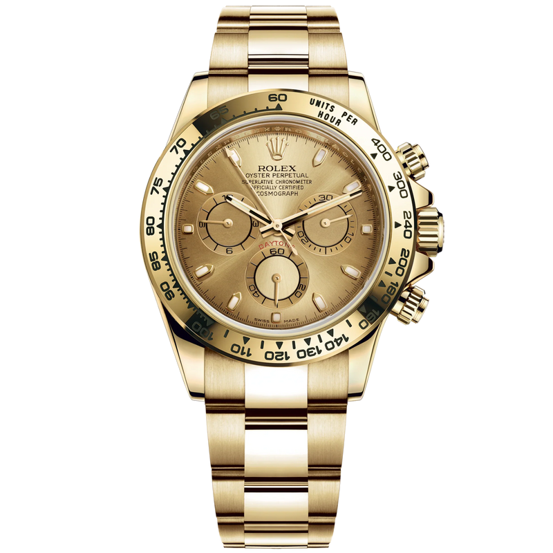 Cosmograph Daytona 40MM Oyster Bracelet Champagne-Colour Dial 18 CT Yellow Gold Bezel With Engraved Tachymetric Scale - Rolex