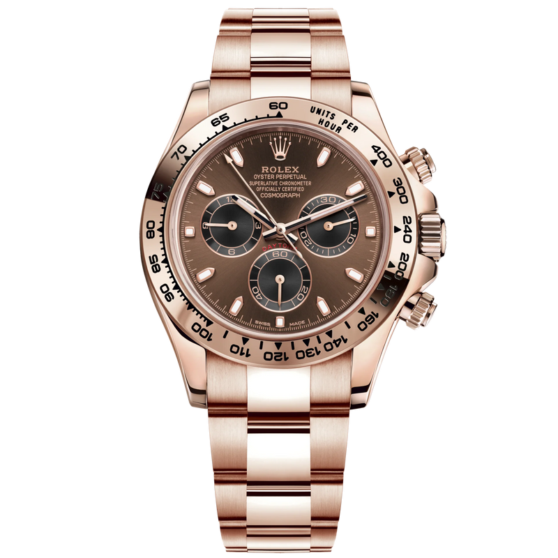 Cosmograph Daytona 40MM Oyster Bracelet Chocolate and Black Dial 18 CT Everose Gold Bezel With Engraved Tachymetric Scale - Rolex