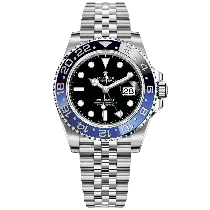 GMT-Master II 40mm Jubilee Bracelet Oystersteel with Black Dial Black & Blue 24-Hour Rotatable Bezel - Rolex