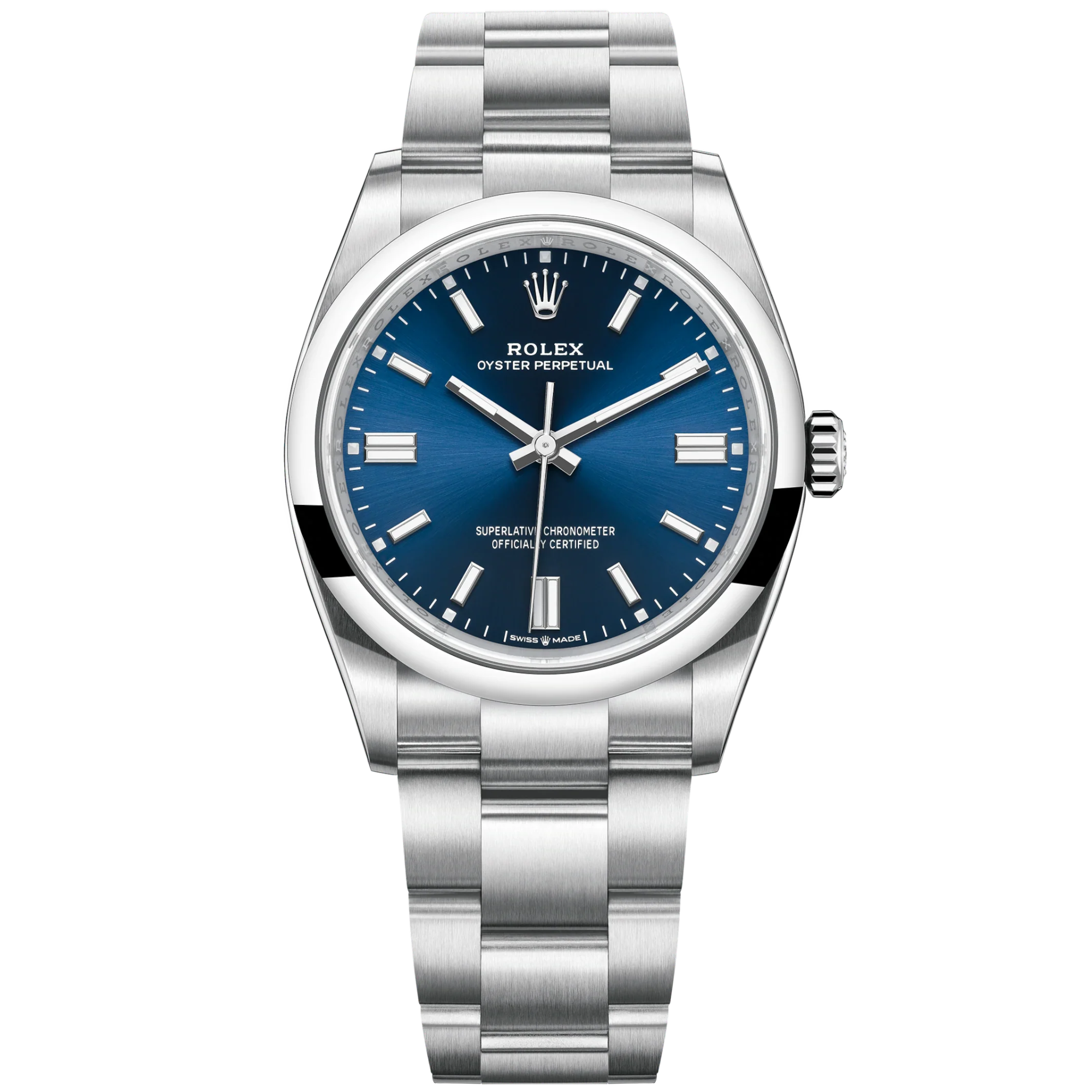 Oyster Perpetual 36 36MM Oyster Bracelet Bright Blue Dial Domed Bezel - Rolex