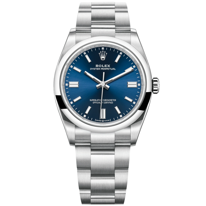 Oyster Perpetual 36 36MM Oyster Bracelet Bright Blue Dial Domed Bezel - Rolex