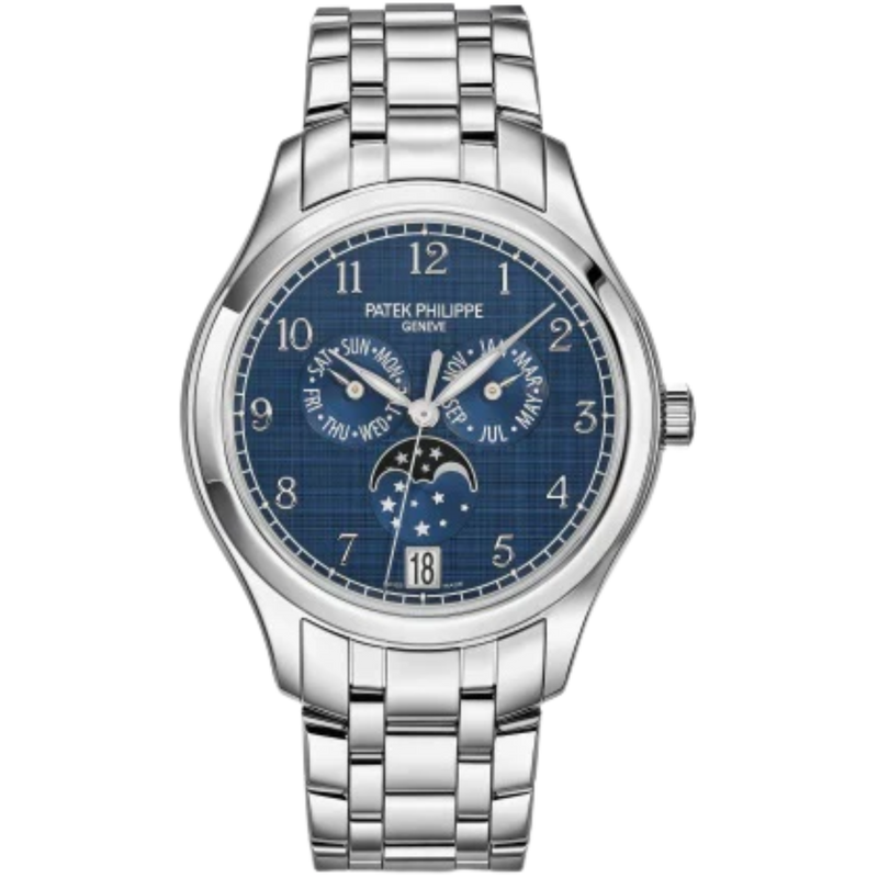 4947/1A Complications 38mm Steel Bracelet Shantung Blue Dial Steel Bezel - Patek Philippe