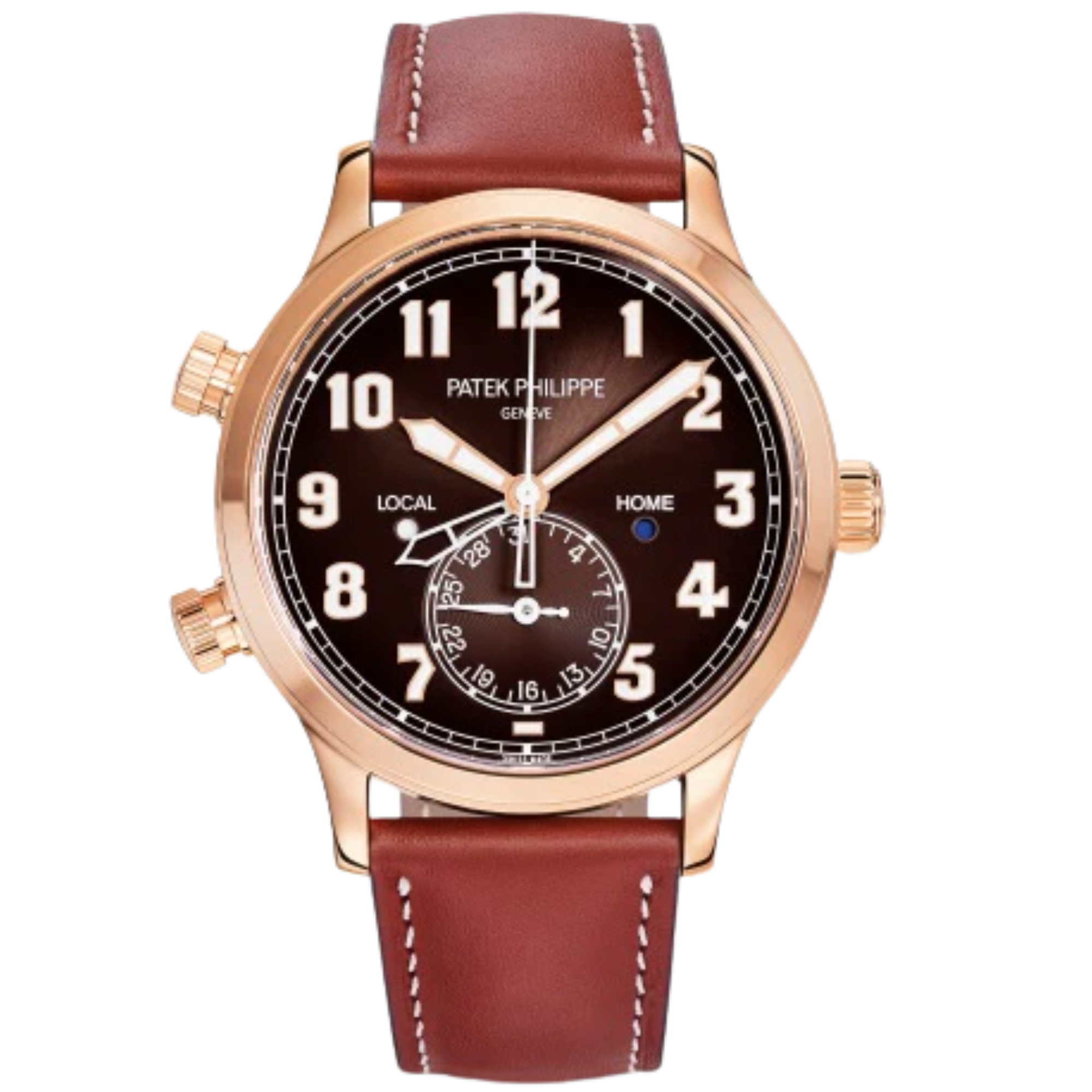 5524R-001 Complications 42mm Vintage Brown Calfskin Strap Brown Sunburst Black Gradated Dial Rose Gold Bezel - Patek Philippe