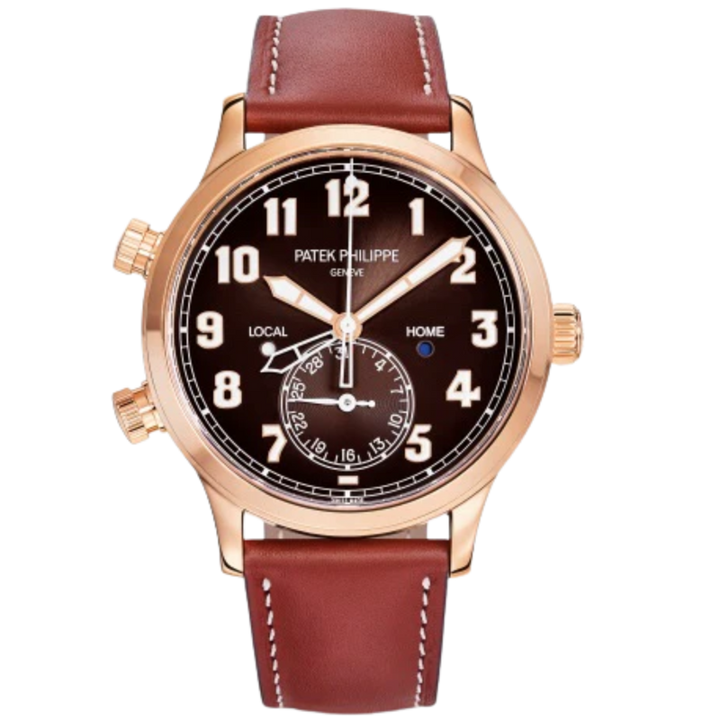 5524R-001 Complications 42mm Vintage Brown Calfskin Strap Brown Sunburst Black Gradated Dial Rose Gold Bezel - Patek Philippe