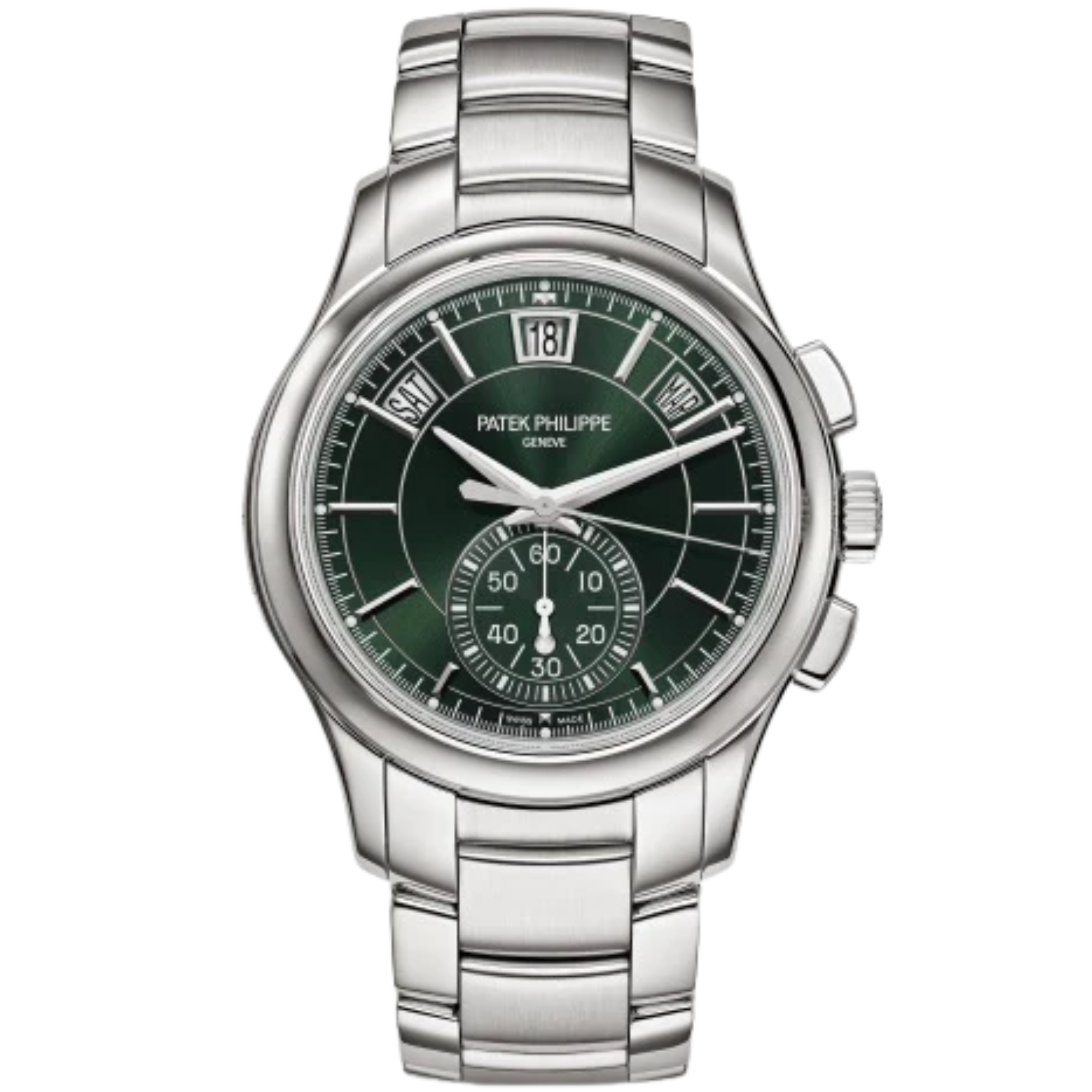 1A Complications 42mm Steel Bracelet Olive Green Sunburst Dial Steel Bezel - Patek Philippe
