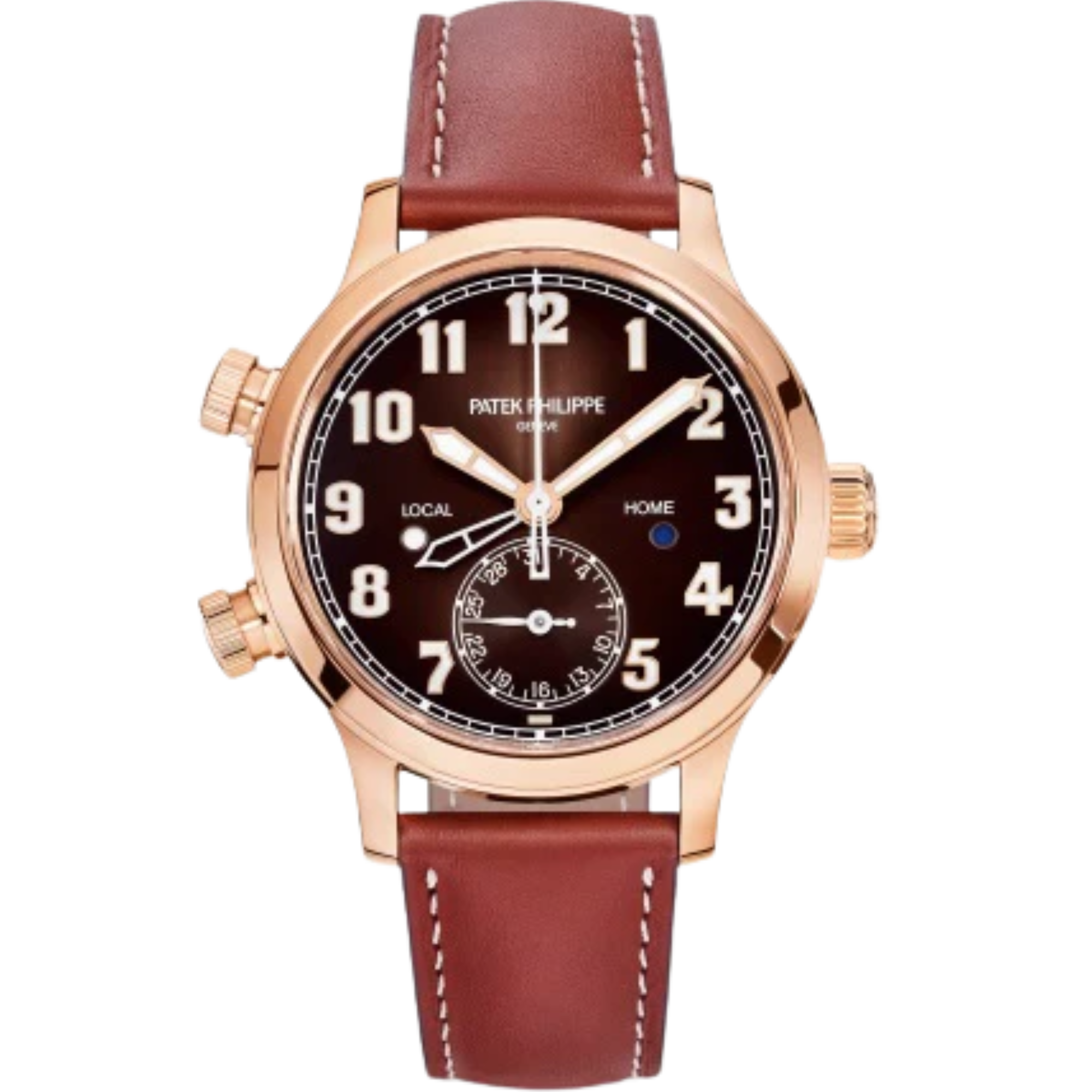 7234R Complications 37.5mm Vintage Brown Calfskin Strap Brown Sunburst Black Gradated Dial Rose Gold Bezel - Patek Philippe