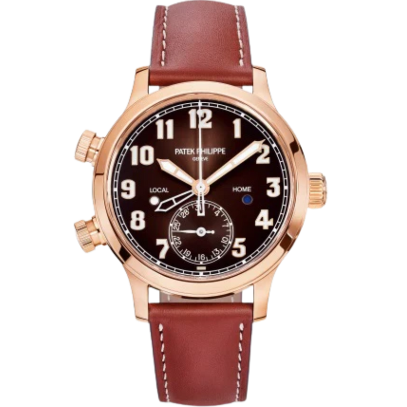 7234R Complications 37.5mm Vintage Brown Calfskin Strap Brown Sunburst Black Gradated Dial Rose Gold Bezel - Patek Philippe