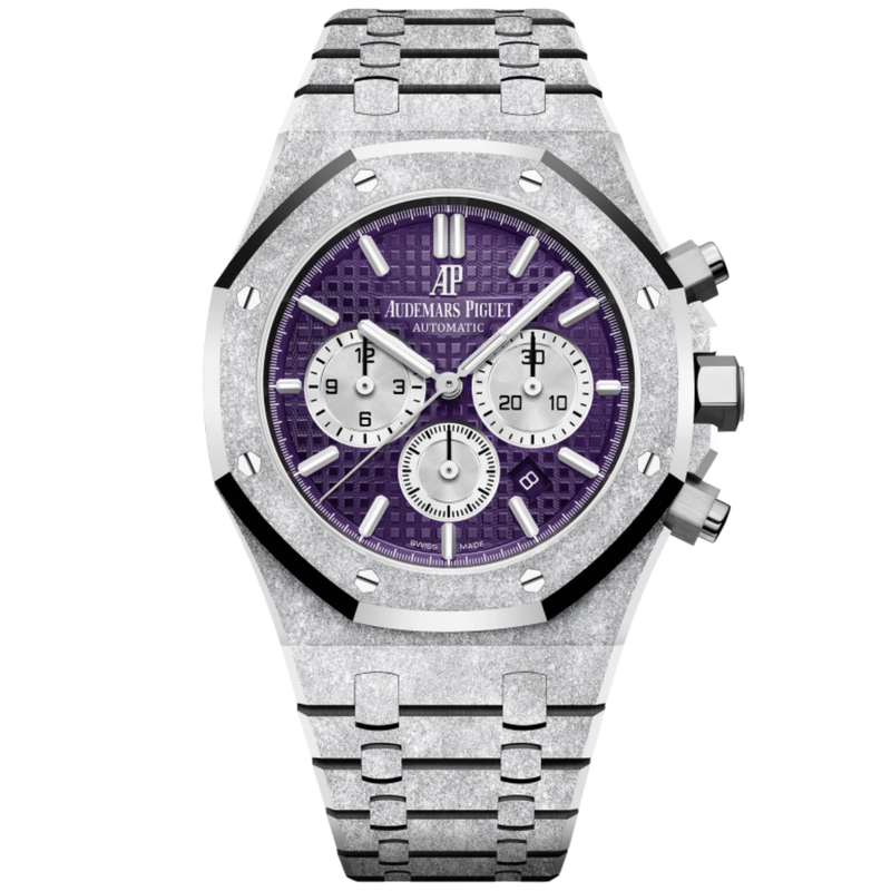 Audemars Piguet Royal Oak Chronograph Ref. 26331BC.GG.1224BC.01 41MM Frosted White Gold Purple Dial - Audemars Piguet