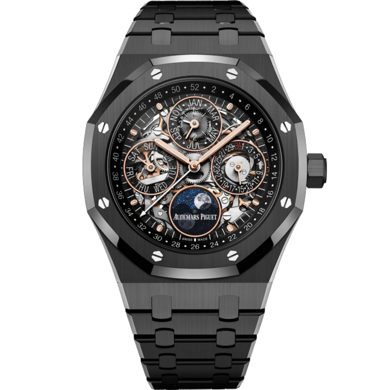 Audemars Piguet Royal Oak Ref. 26585CE.OO.1225CE.01 41MM Black Ceramic Openworked Perpetual Calendar - Audemars Piguet