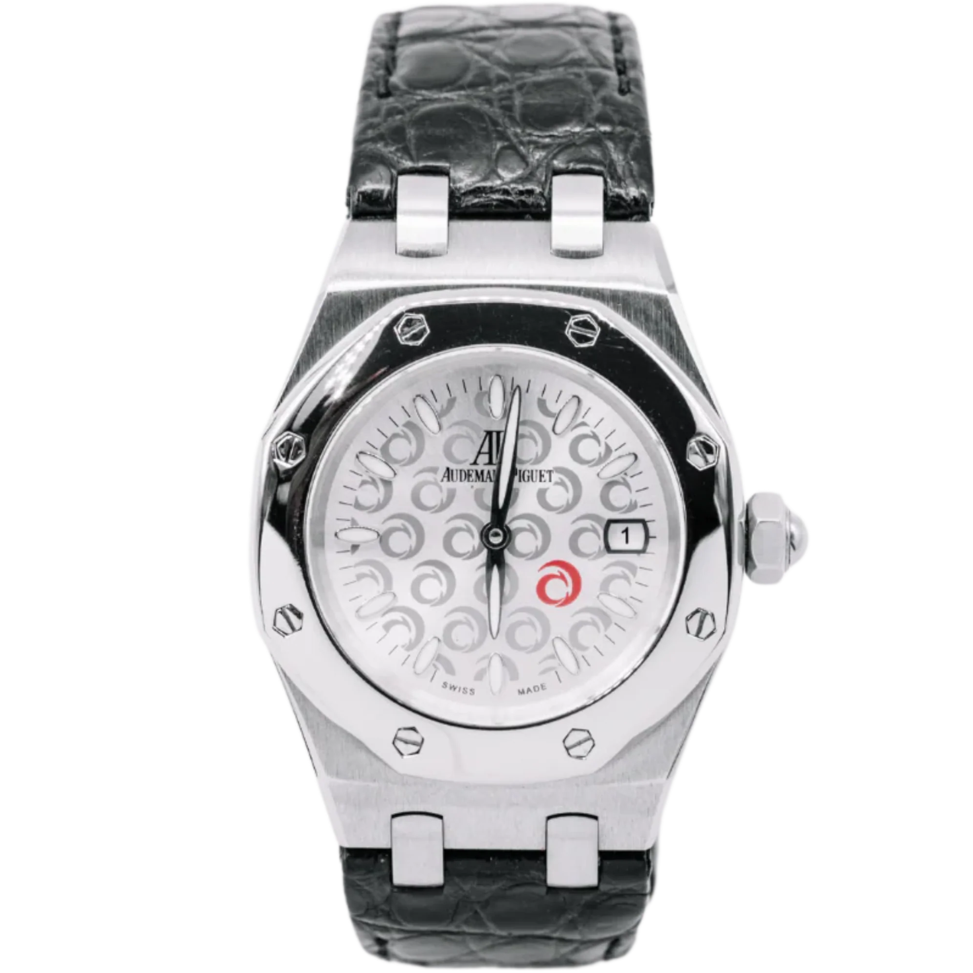 Audemars Piguet Royal Oak Ref. 67610ST.OO.D062CR.01 33MM Stainless Steel Alinghi White Dial on Leather Strap - Audemars Piguet