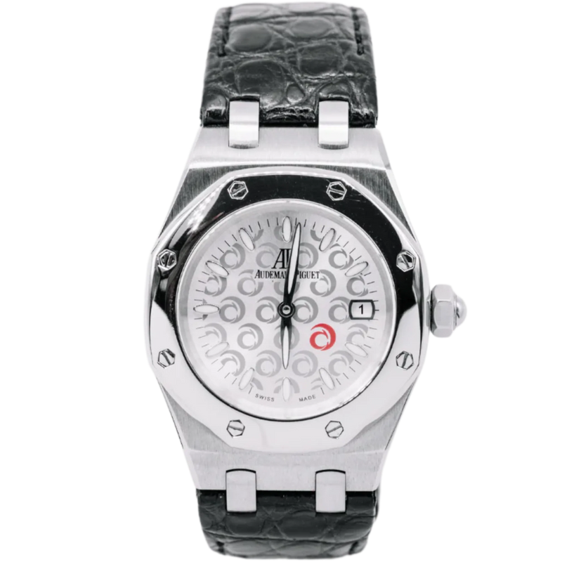 Audemars Piguet Royal Oak Ref. 67610ST.OO.D062CR.01 33MM Stainless Steel Alinghi White Dial on Leather Strap - Audemars Piguet