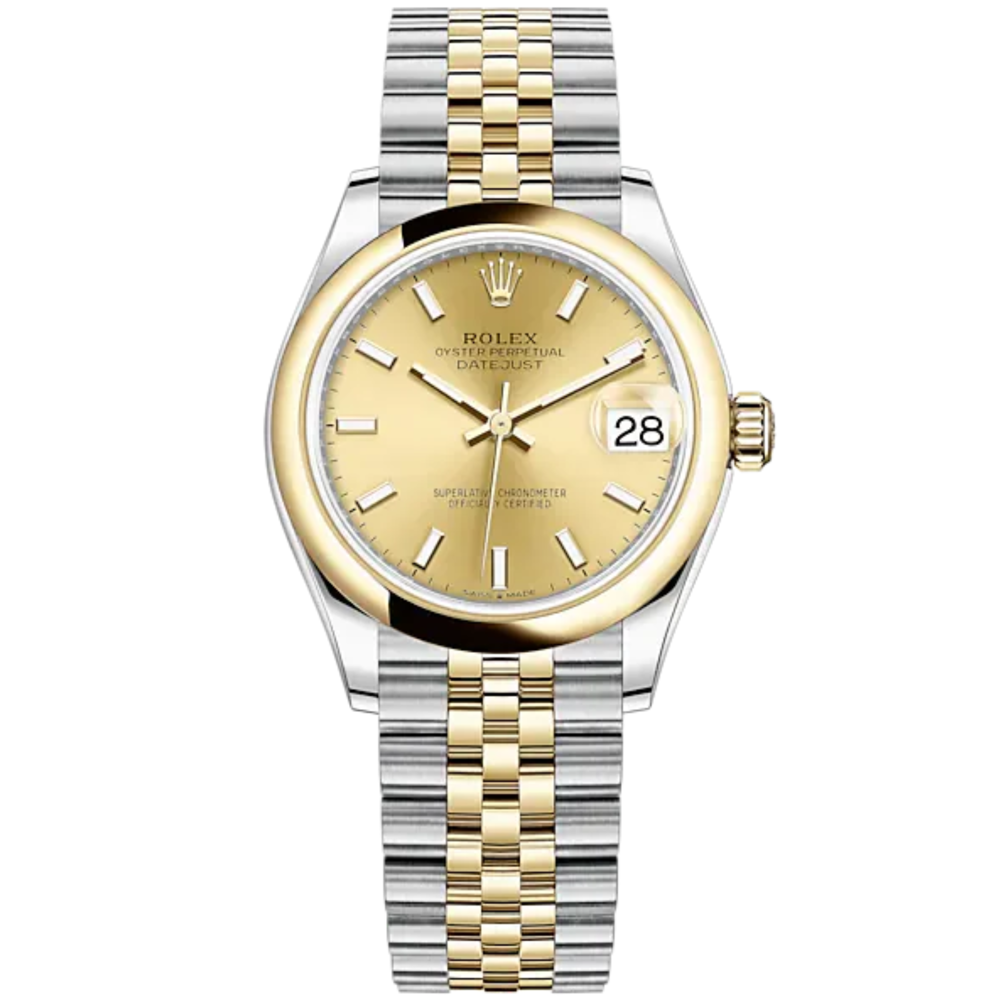 Datejust 31 31mm Jubilee Bracelet Oystersteel and Yellow Gold with Champagne-Colour Dial Yellow Gold Bezel - Rolex