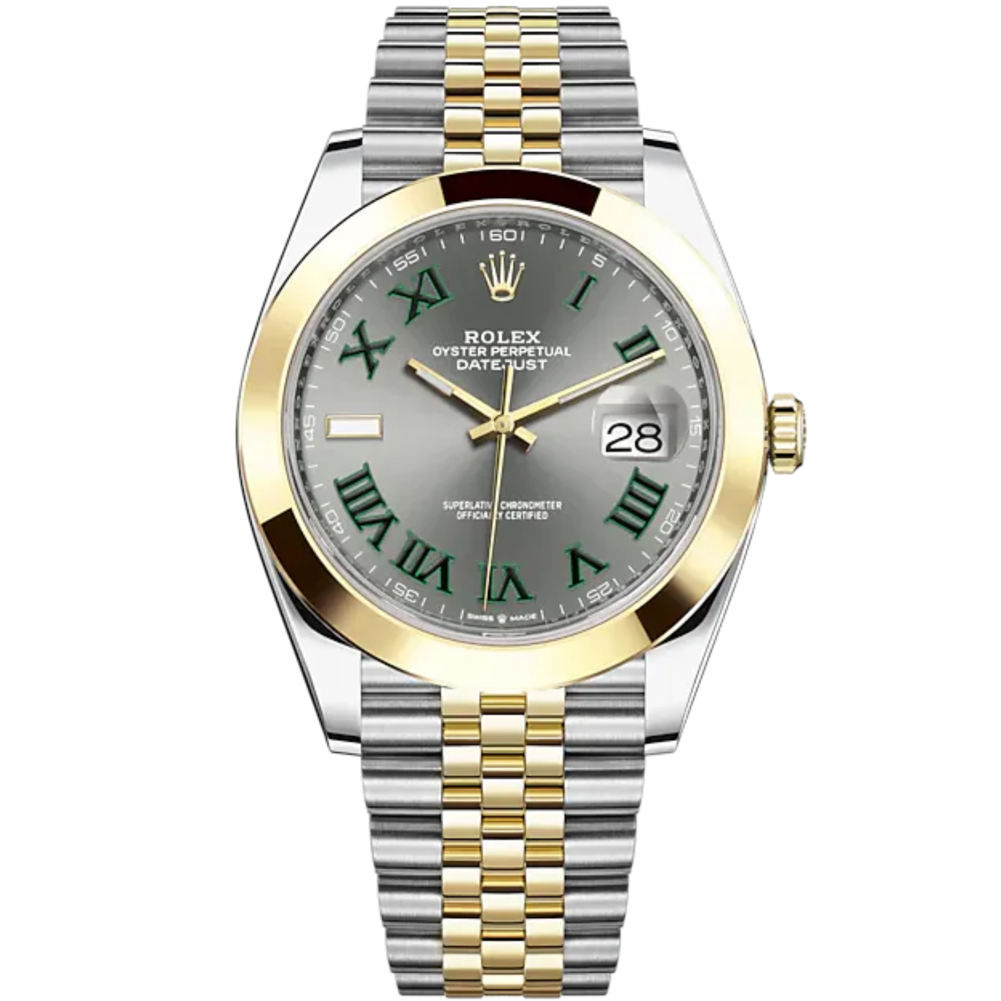 Datejust 41 41mm Jubilee Bracelet Oystersteel and Yellow Gold with Slate Dial Yellow Gold Bezel - Rolex