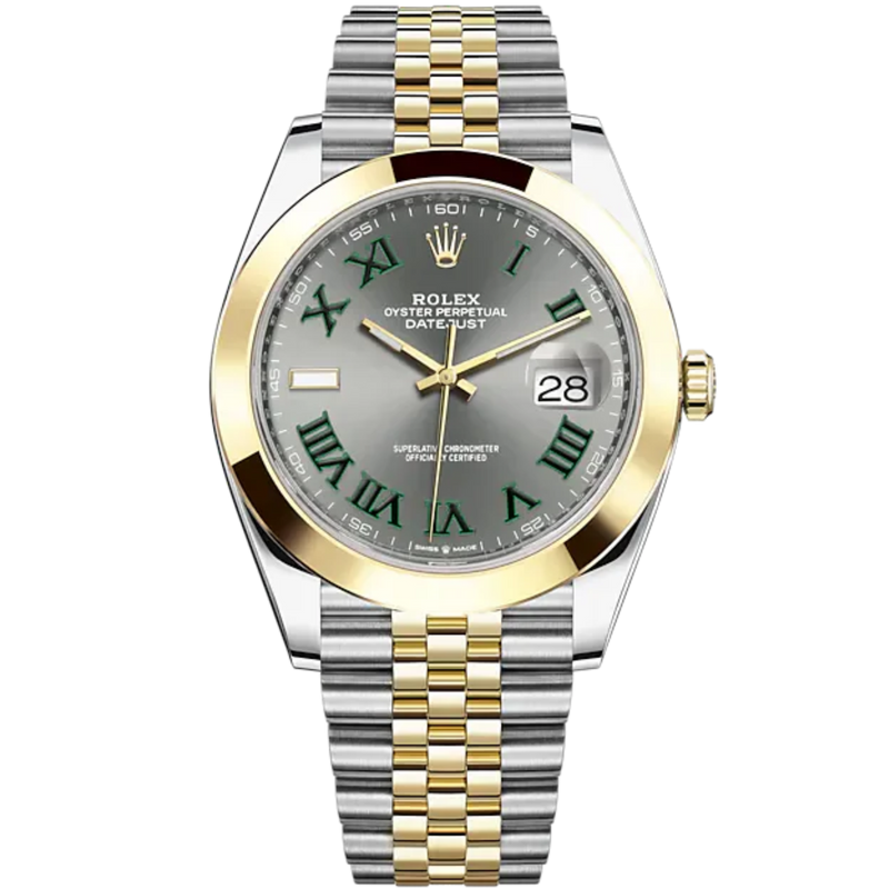 Datejust 41 41mm Jubilee Bracelet Oystersteel and Yellow Gold with Slate Dial Yellow Gold Bezel - Rolex