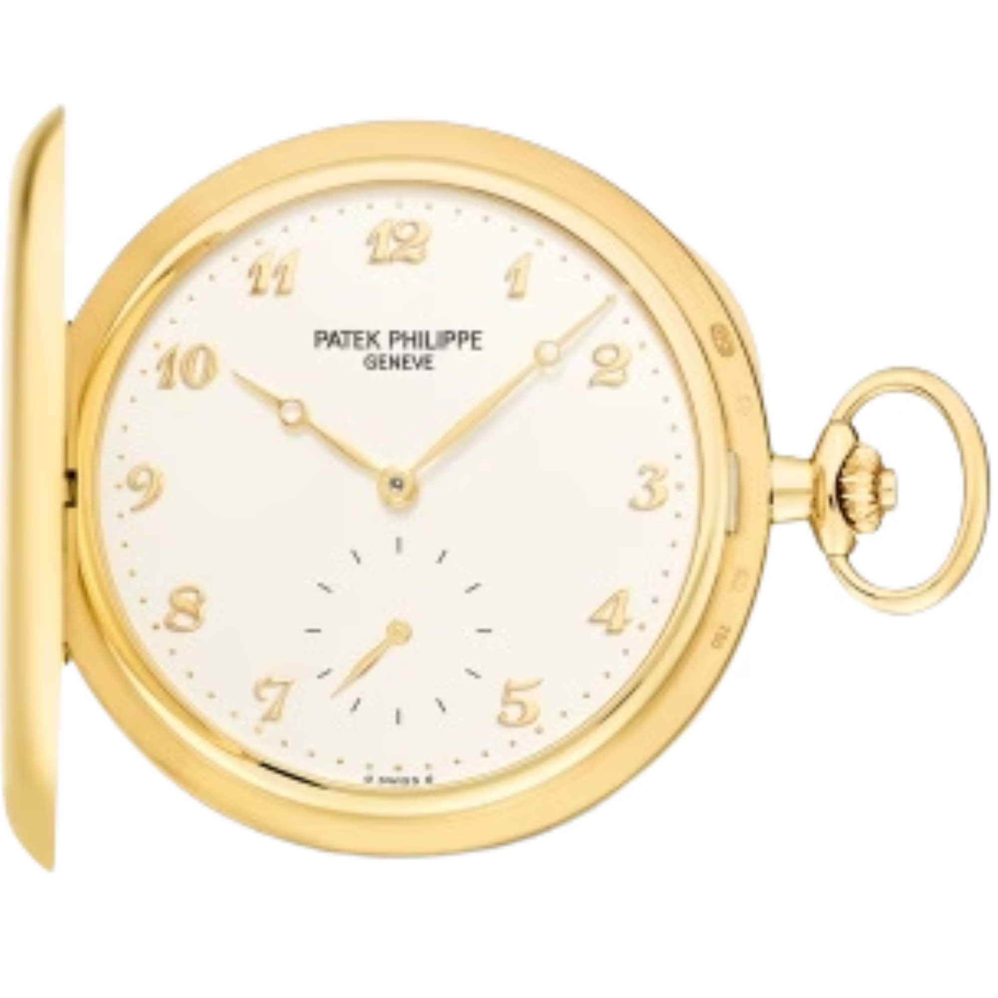 980J-011 Pocket Watches 48mm Silvery Opaline Dial Yellow Gold Bezel - Patek Philippe