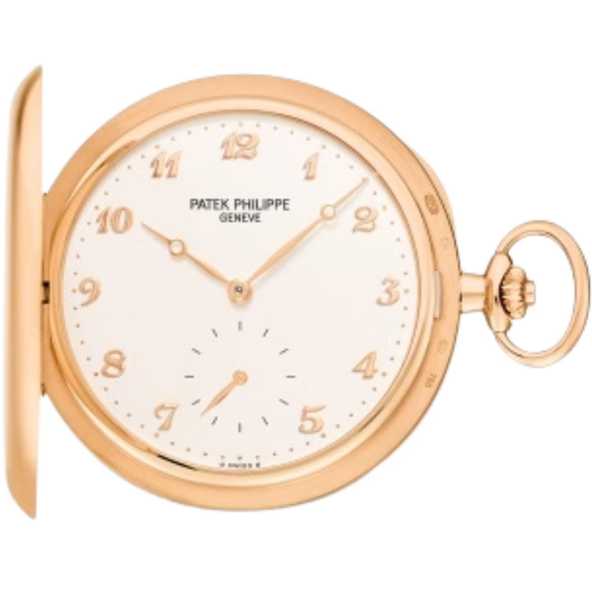 980R-001 Pocket Watches 48mm Silvery Opaline Dial Rose Gold Bezel - Patek Philippe
