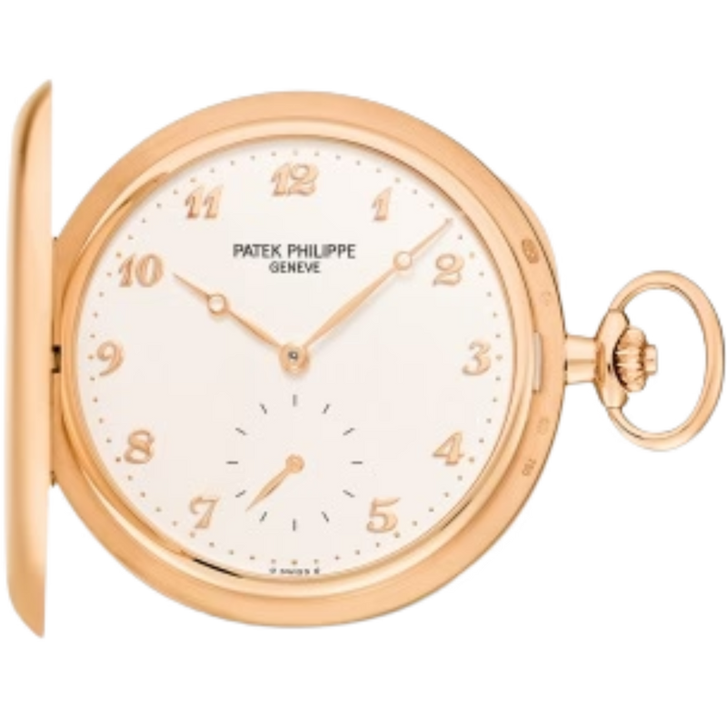 980R-001 Pocket Watches 48mm Silvery Opaline Dial Rose Gold Bezel - Patek Philippe