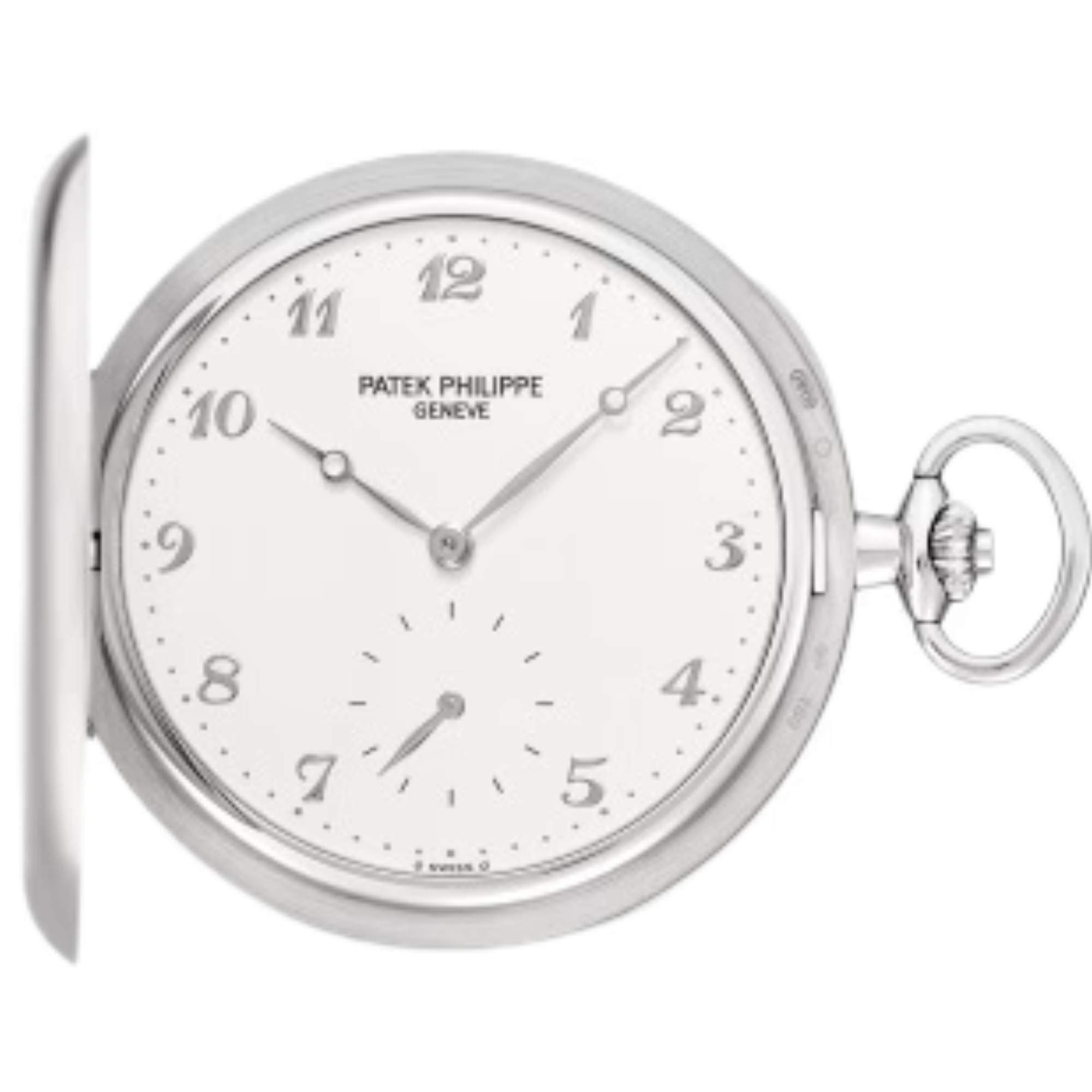980G-010 Pocket Watches 48mm Silvery Opaline Dial White Gold Bezel - Patek Philippe