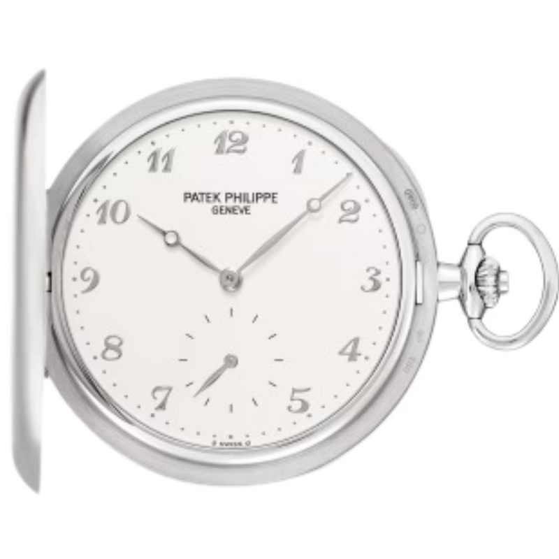980G-010 Pocket Watches 48mm Silvery Opaline Dial White Gold Bezel - Patek Philippe