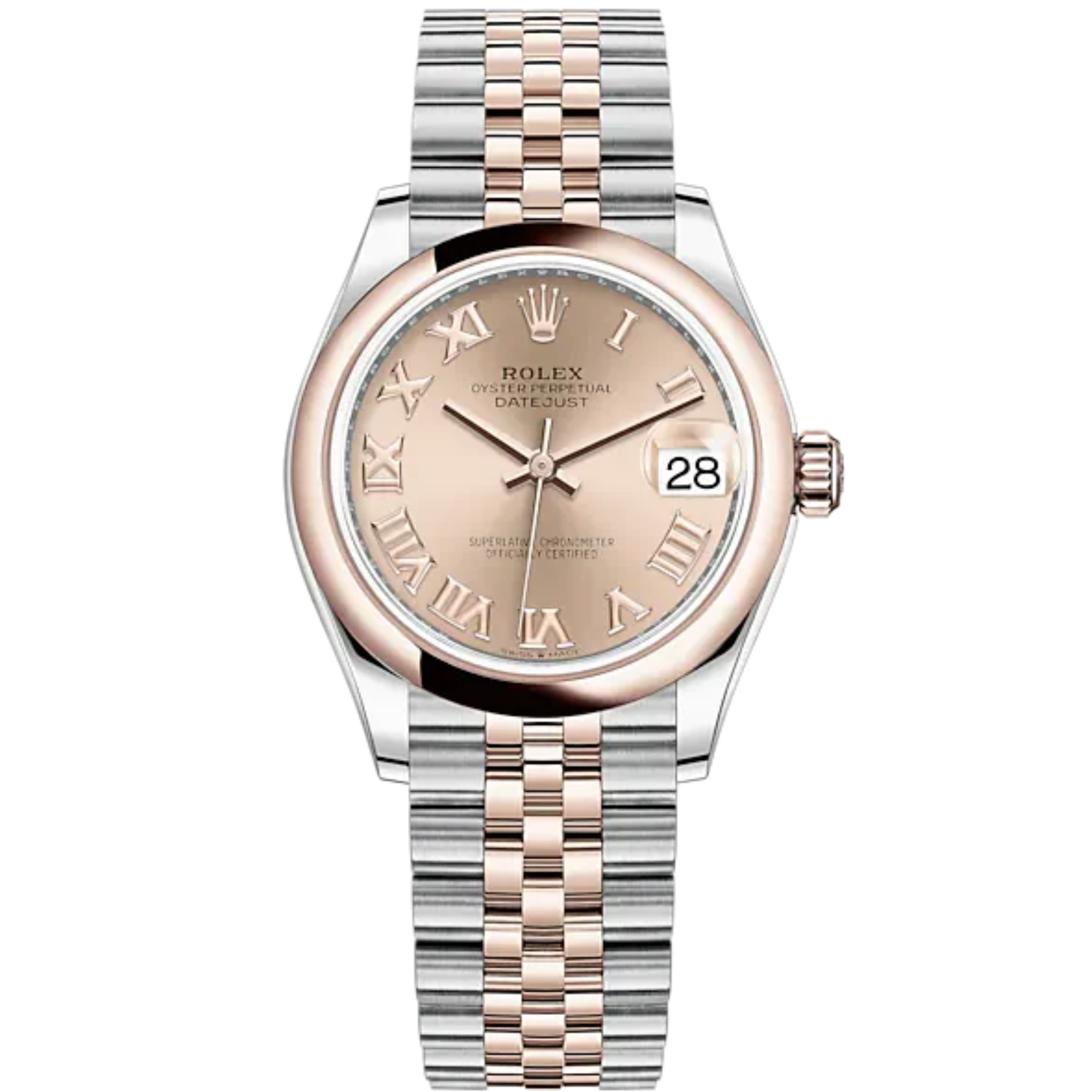 Datejust 31 31mm Jubilee Bracelet Oystersteel and Everose Gold with Rosé-Colour Dial Everose Gold Bezel - Rolex
