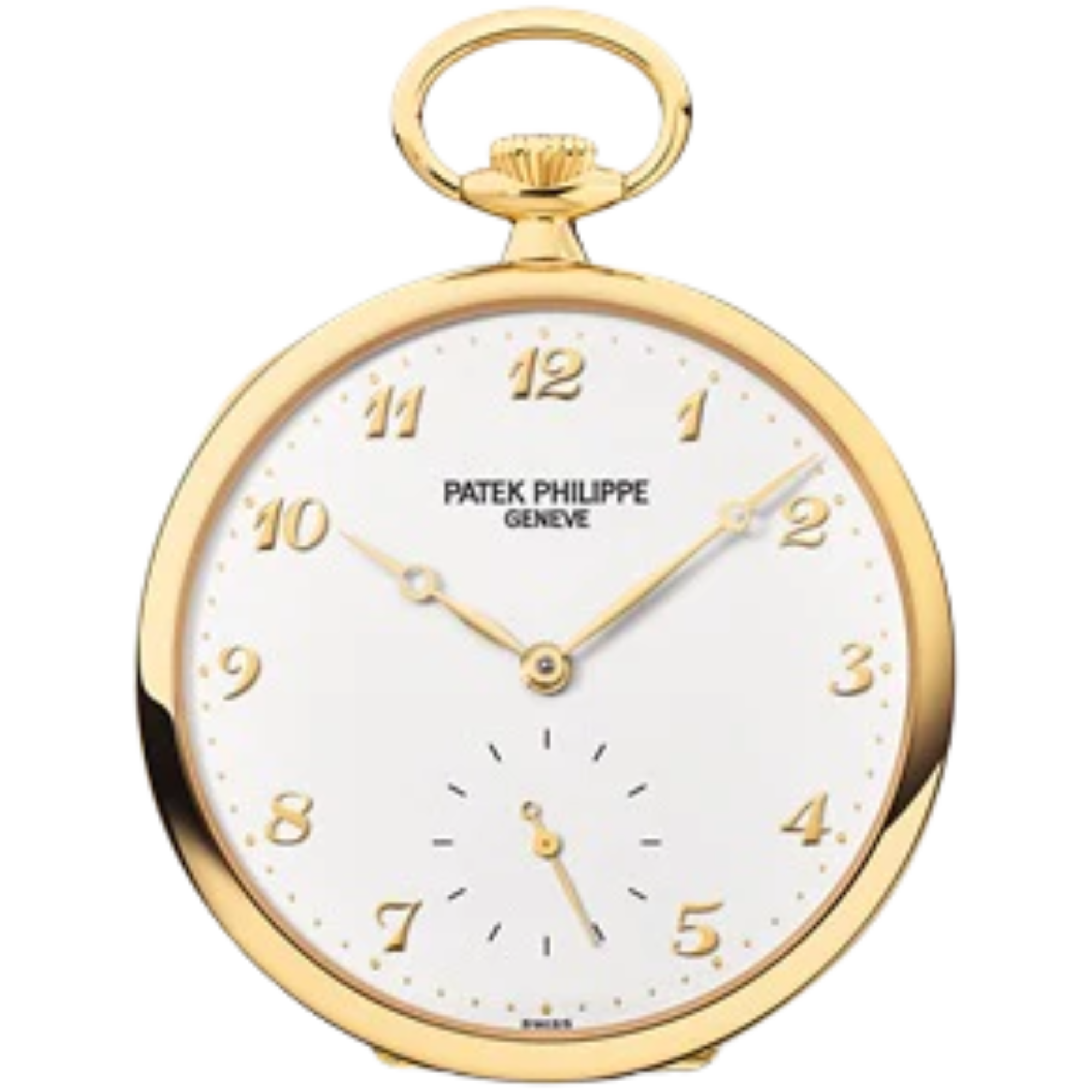 973J-001 Pocket Watches 44mm White Lacquered Dial Yellow Gold Bezel - Patek Philippe