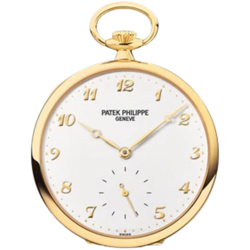 973J-001 Pocket Watches 44mm White Lacquered Dial Yellow Gold Bezel - Patek Philippe