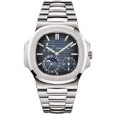 5712/1A-001 Nautilus 40mm Steel Bracelet Black-Blue Embossed Dial Stainless Steel Bezel