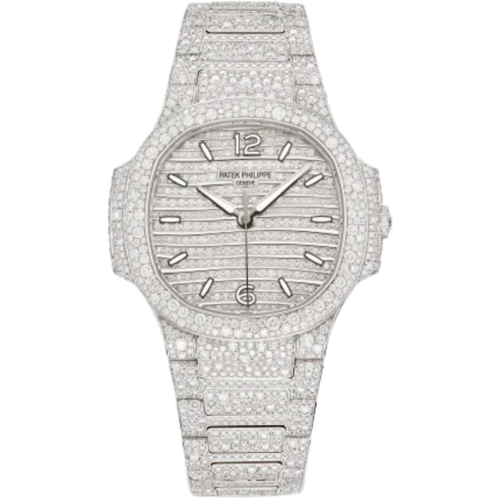 1450R-001 Ladies Nautilus Haute Joaillerie White Gold Dial 12.69-carat Top Wesselton Diamond-paved Watch - Patek Philippe