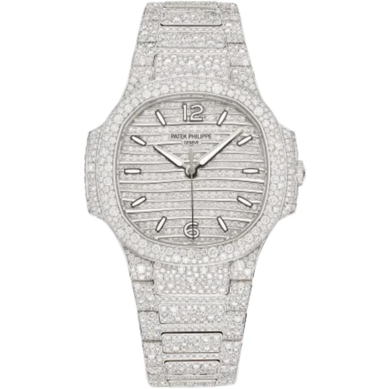 7118/1450R-001 Ladies Nautilus Haute Joaillerie White Gold Dial 12.69-carat Top Wesselton Diamond-paved Watch - Patek Philippe