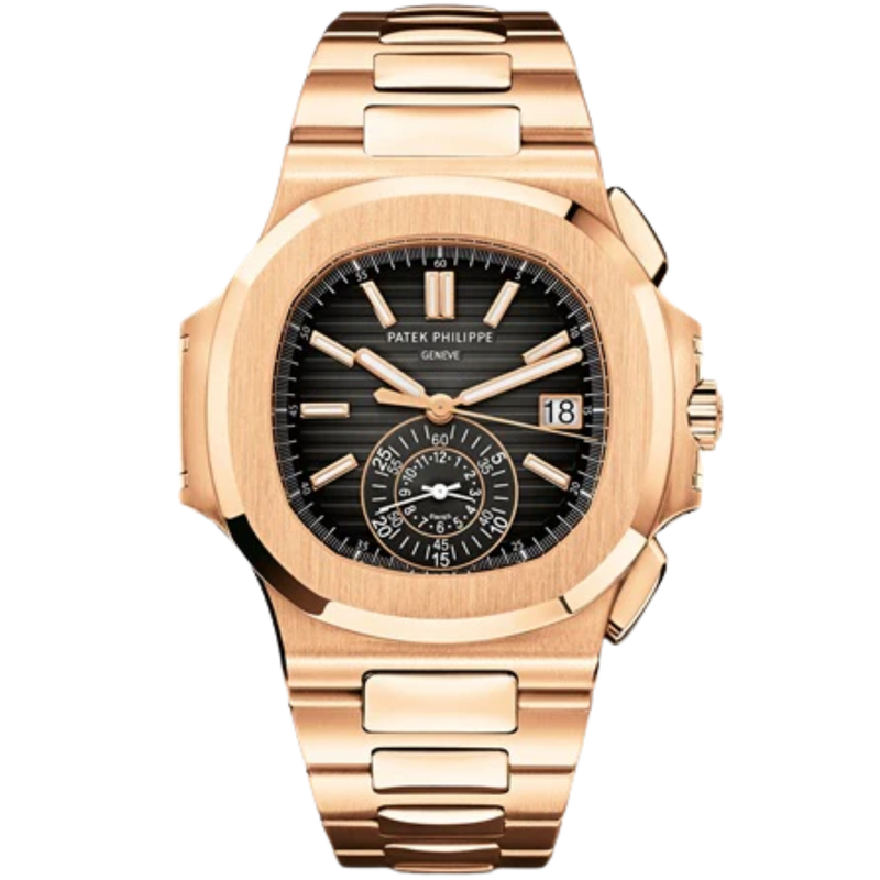 5980/1R Nautilus 40.5mm Rose Gold Bracelet Gradient Black Embossed Dial Rose Gold Bezel - Patek Philippe