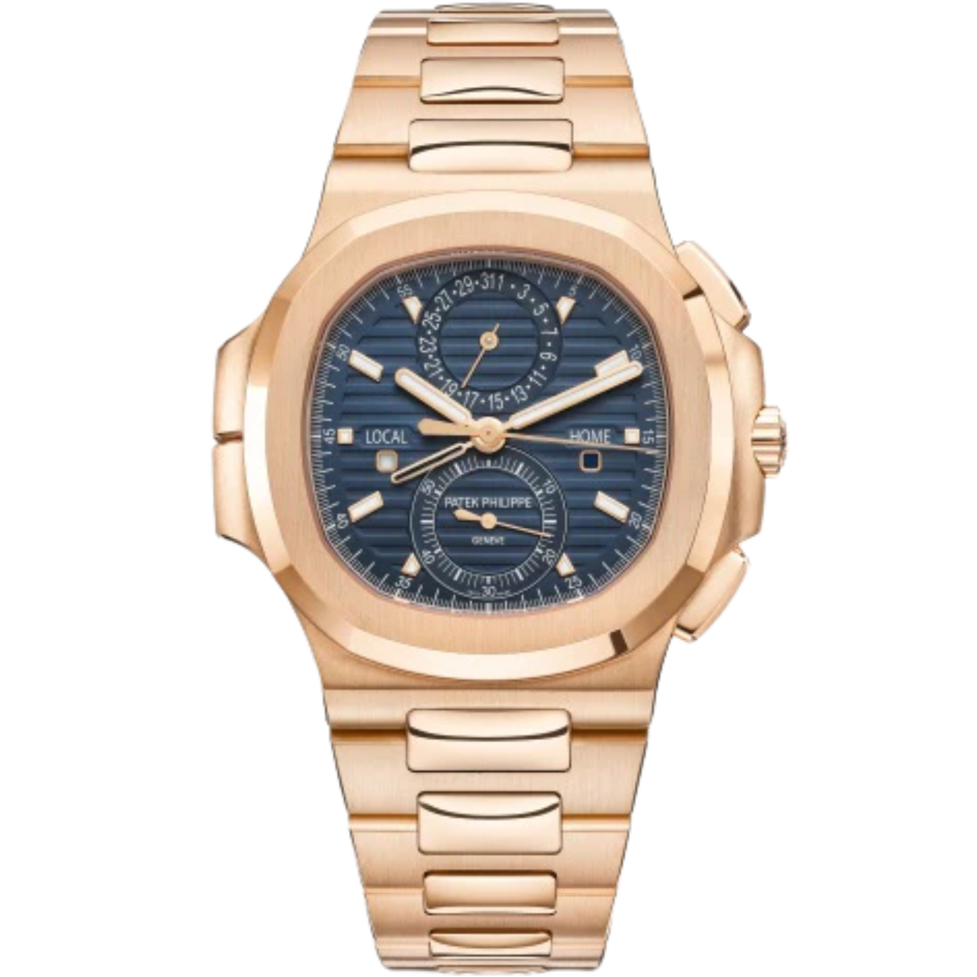 1R 40.5mm Rose Gold Bracelet Blue Dial - Patek Philippe