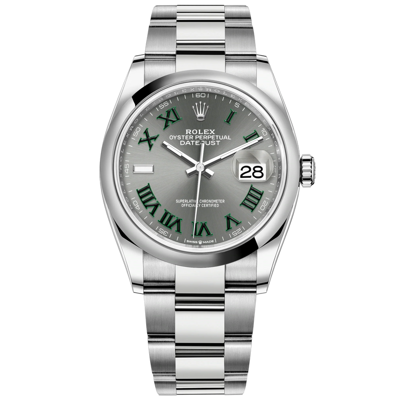 Rolex Ref. 126200 36MM Stainless Steel Datejust Wimbledon Dial on Oyster/Smooth Bezel - Rolex