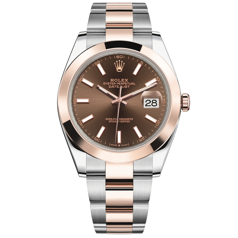 Rolex Datejust Ref. 126301 Two Tone RG/SS Chocolate Dial on Oyster/Smooth Bezel - Rolex
