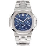 5740/1G Nautilus 40mm White Gold Bracelet Blue Sunburst Dial White Gold Bezel