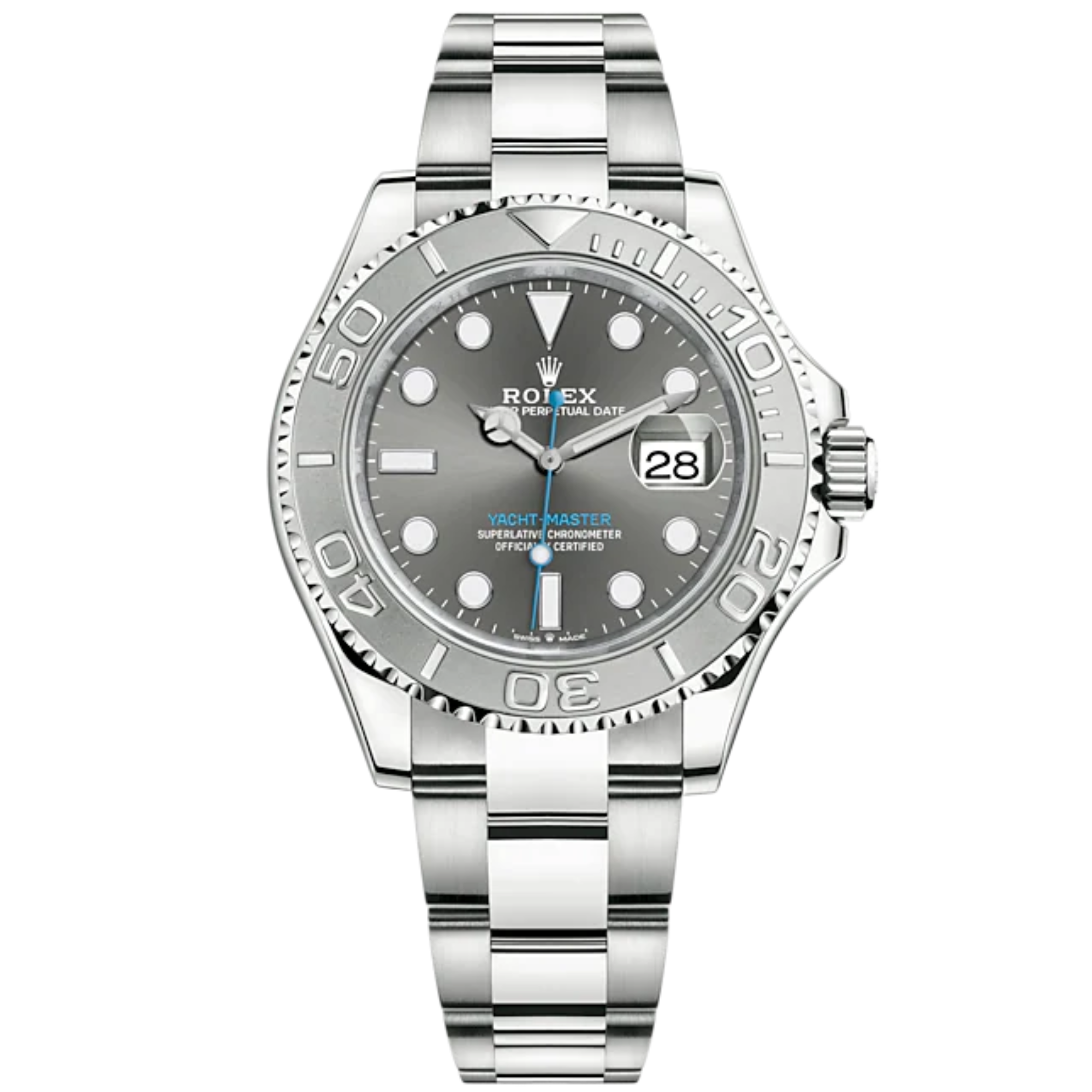 Yacht-Master 40 40mm Oyster Bracelet Oystersteel and Platinum with Slate Dial Bidirectional Rotatable Bezel - Rolex
