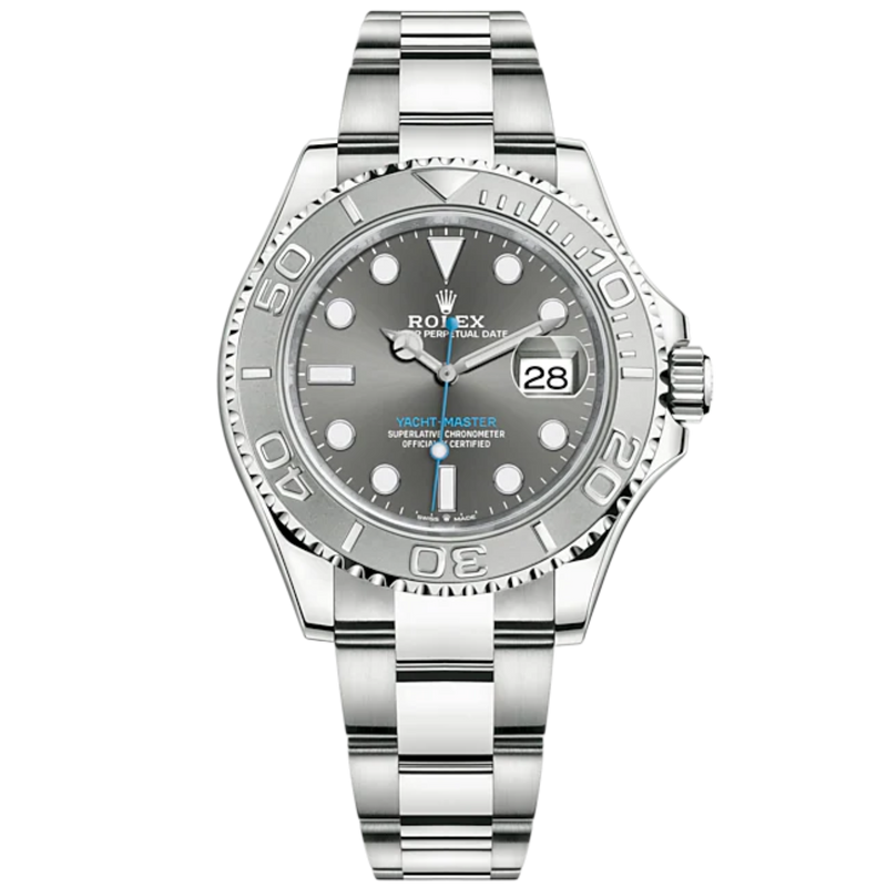 Yacht-Master 40 40mm Oyster Bracelet Oystersteel and Platinum with Slate Dial Bidirectional Rotatable Bezel - Rolex