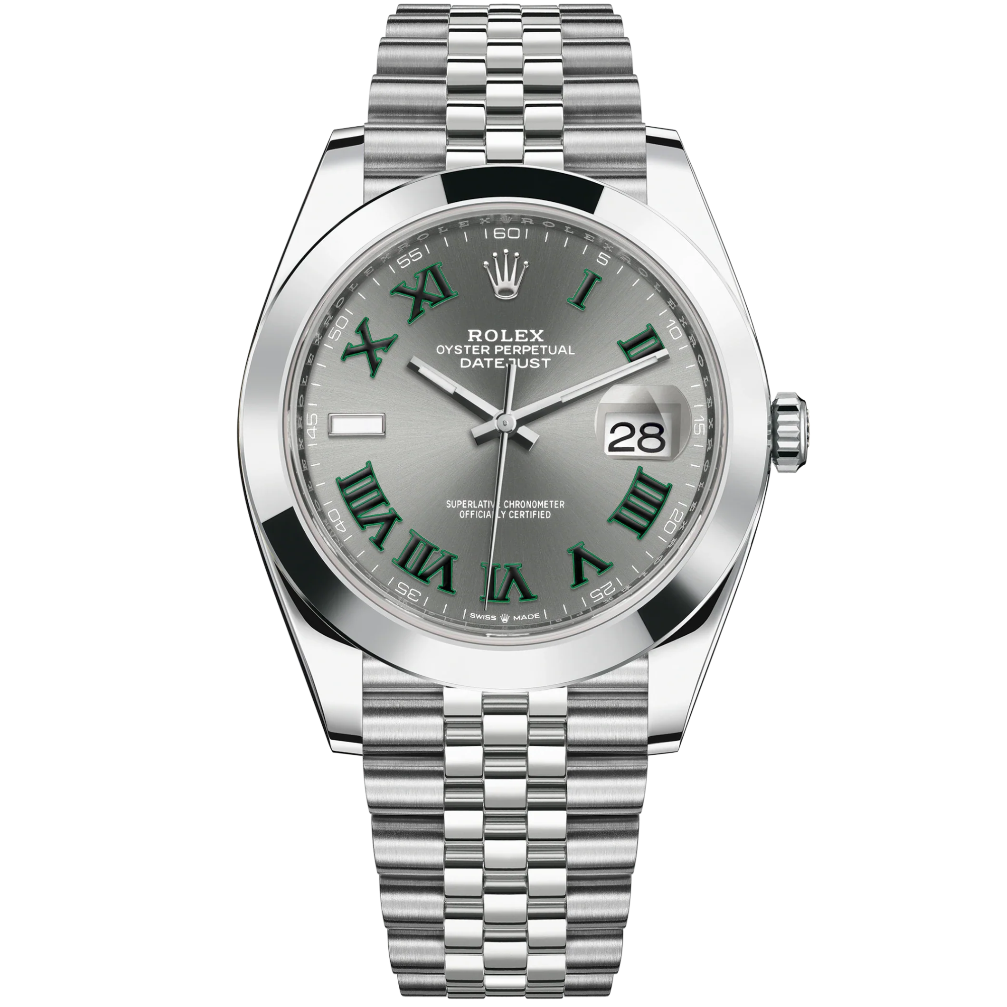 Datejust 41 41mm Jubilee Bracelet Oystersteel with Slate Dial Oystersteel Bezel - Rolex