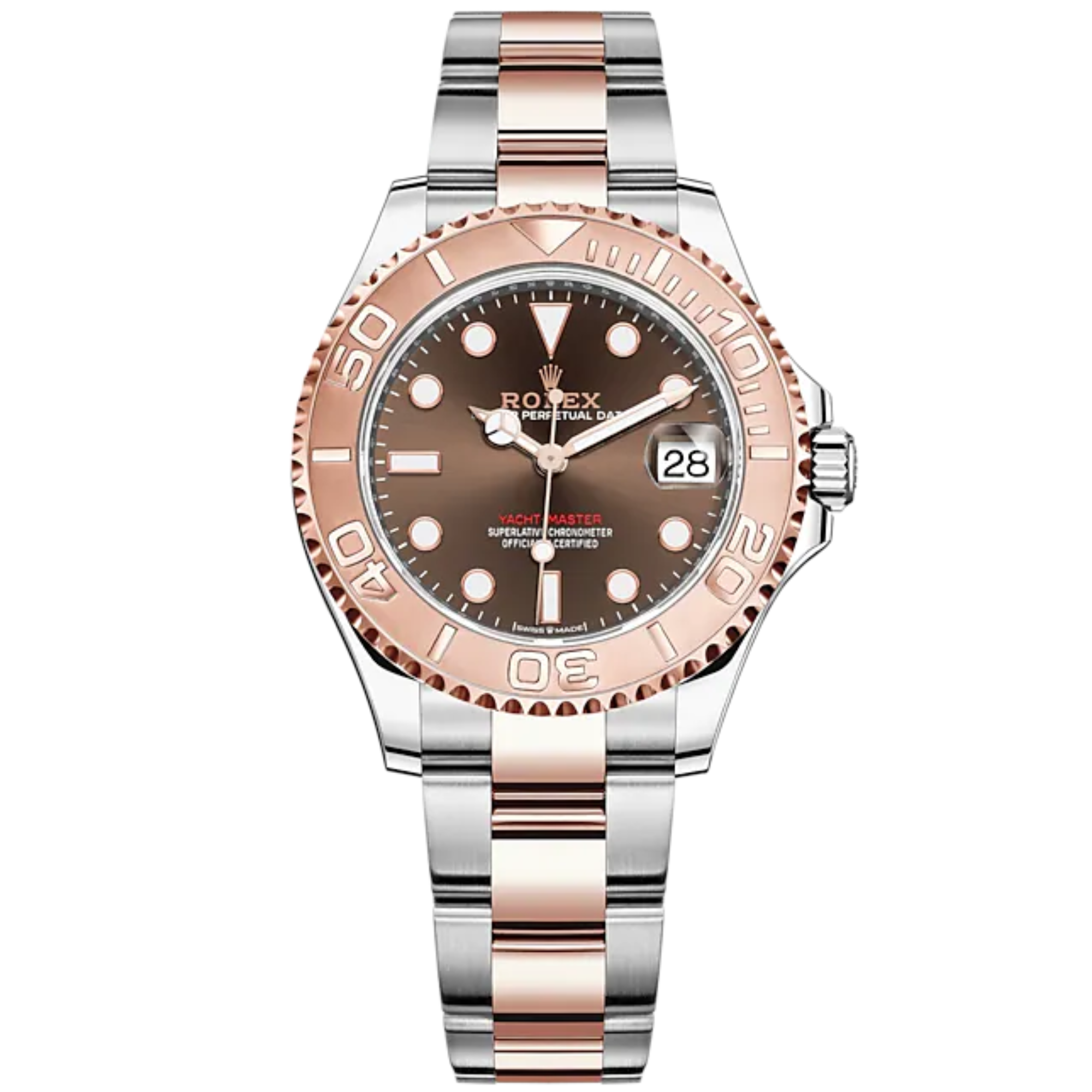 Yacht-Master 37 37mm Oyster Bracelet Oystersteel and Everose Gold with Chocolate Dial Bidirectional Rotatable Bezel - Rolex