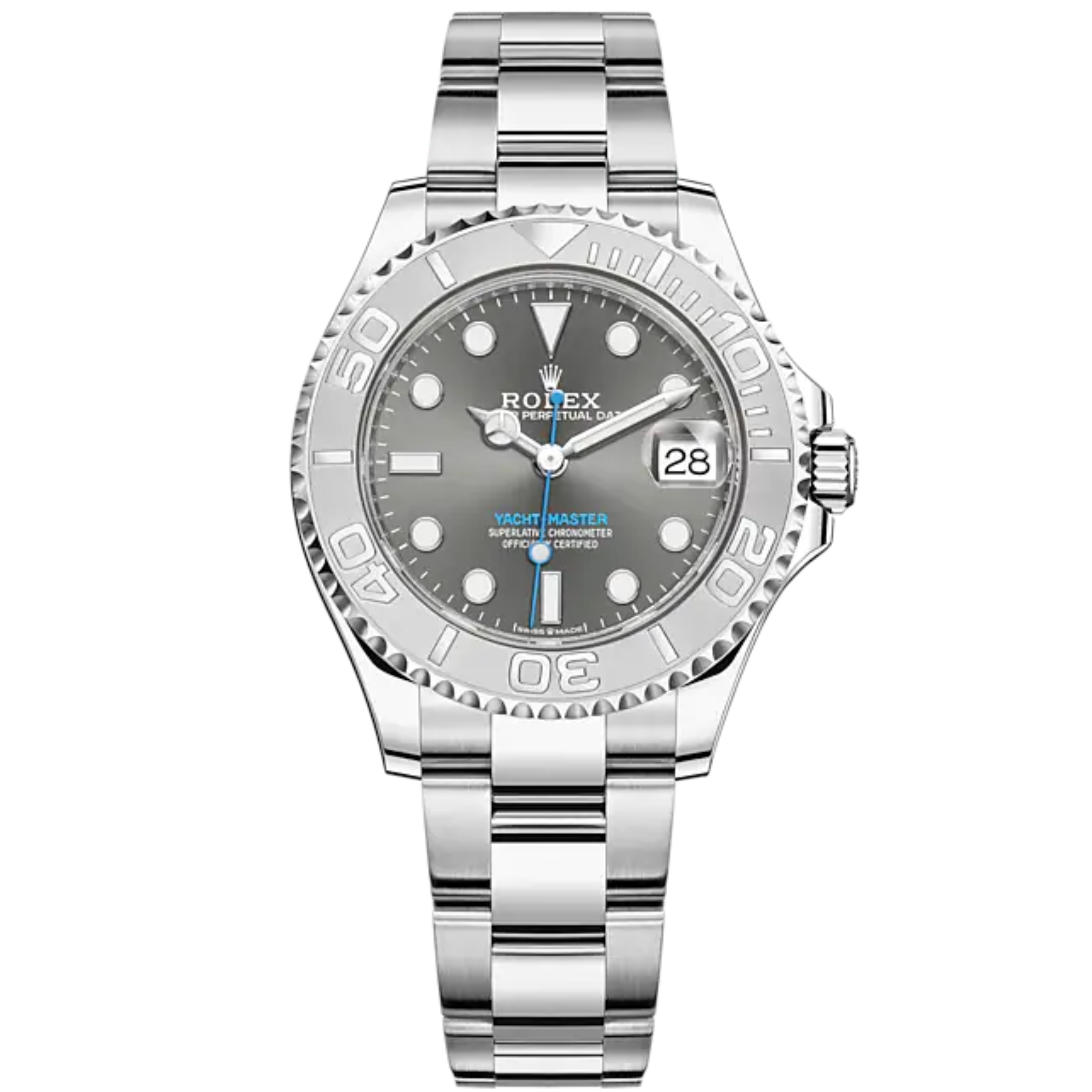 Yacht-Master 37 37mm Oyster Bracelet Oystersteel and Titanium with Slate Dial Bidirectional Rotatable Bezel - Rolex
