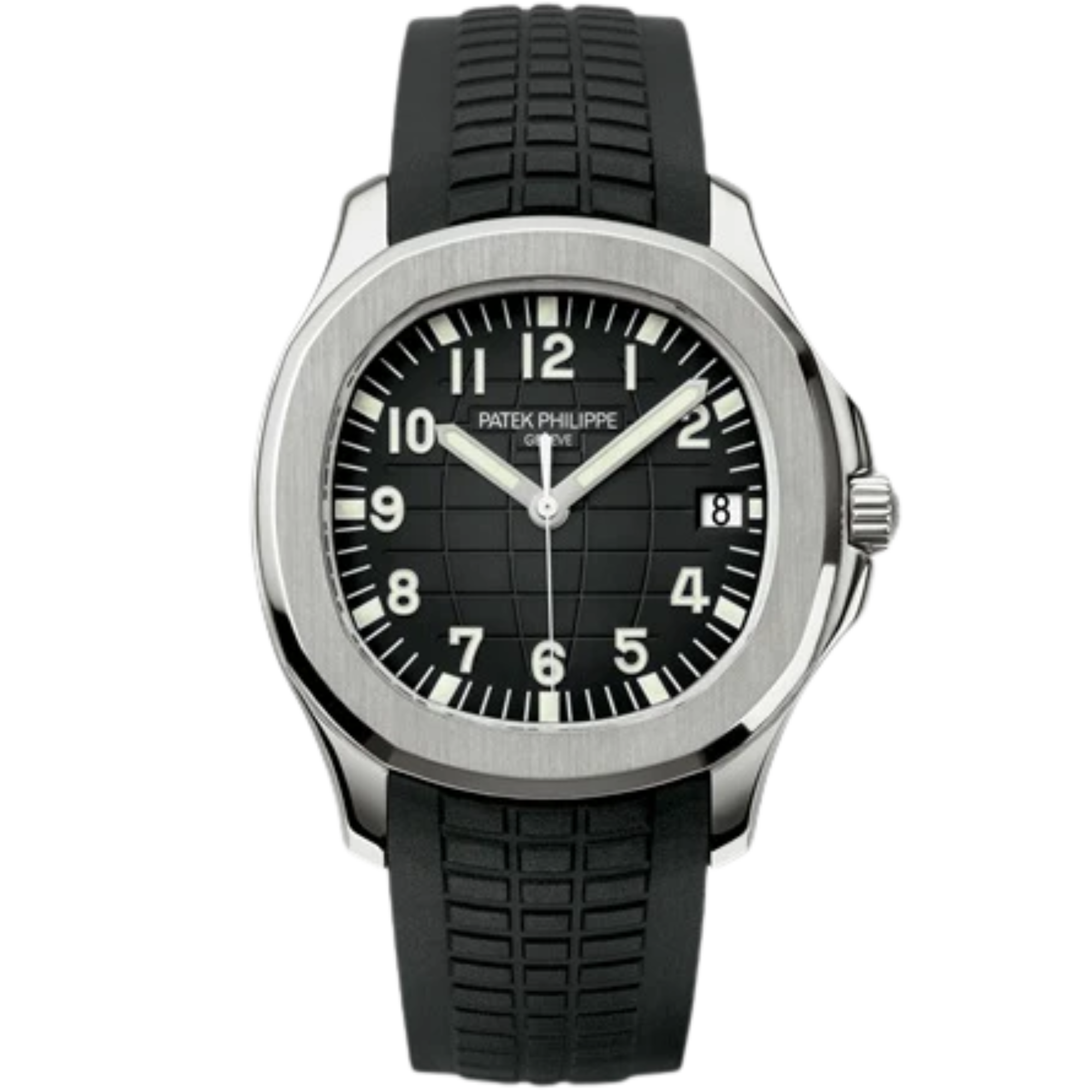 Patek Philippe Aquanaut Ref. 5167A 40.8mm Black Tropical Strap Black Embossed Dial Stainless Steel Bezel - Patek Philippe