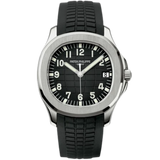 Patek Philippe Aquanaut Ref. 5167A 40.8mm Black Tropical Strap Black Embossed Dial Stainless Steel Bezel