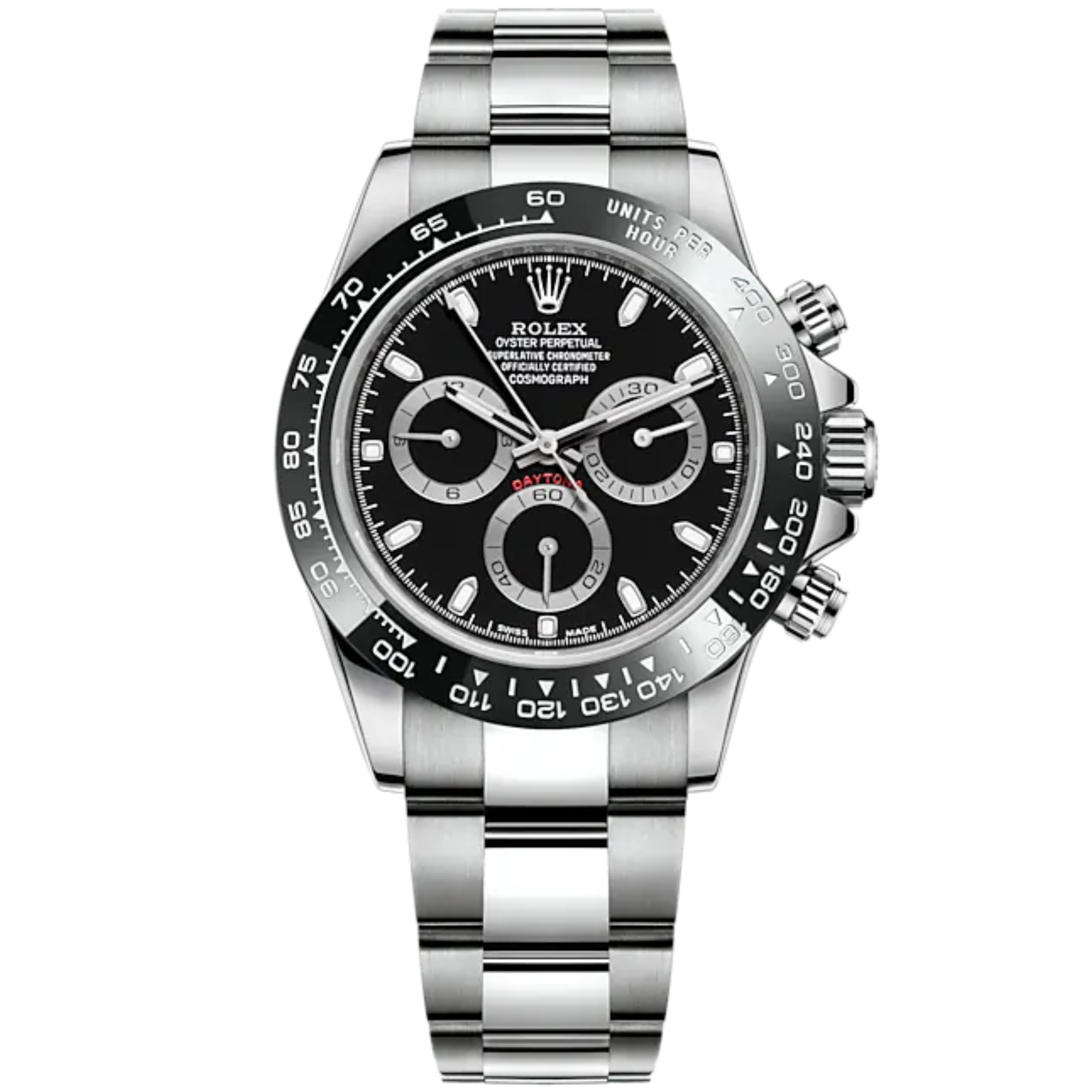 Cosmograph Daytona 40MM Oyster Bracelet Black Dial Black Cerachrom Bezel With Tachymetric Scale - Rolex