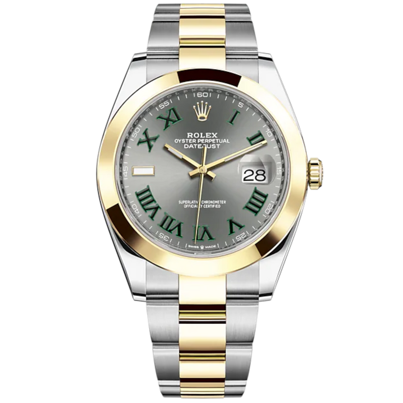 Datejust 41 41mm Oyster Bracelet Oystersteel and Yellow Gold with Slate Dial Yellow Gold Bezel - Rolex