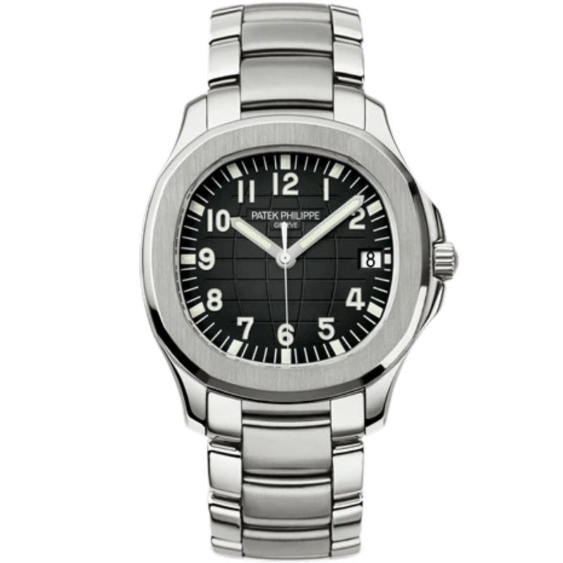 5167/1A-001 Aquanaut 40.8mm Steel Bracelet Black Embossed Dial Stainless Steel Bezel - Patek Philippe