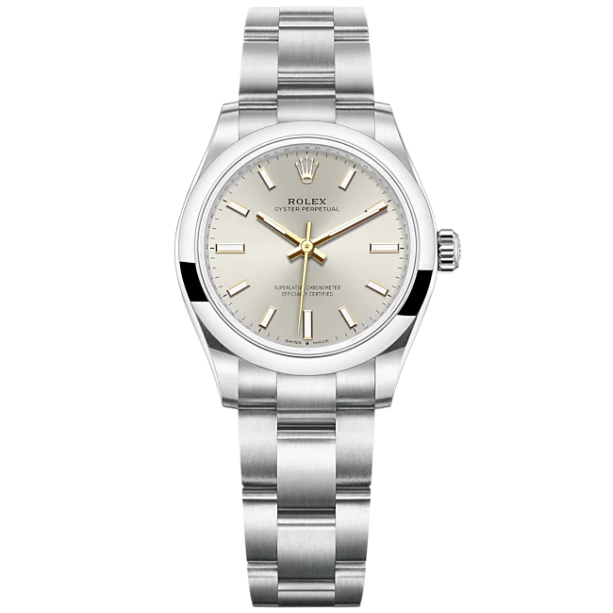 Oyster Perpetual 31 31MM Oyster Bracelet Silver Dial Domed Bezel - Rolex