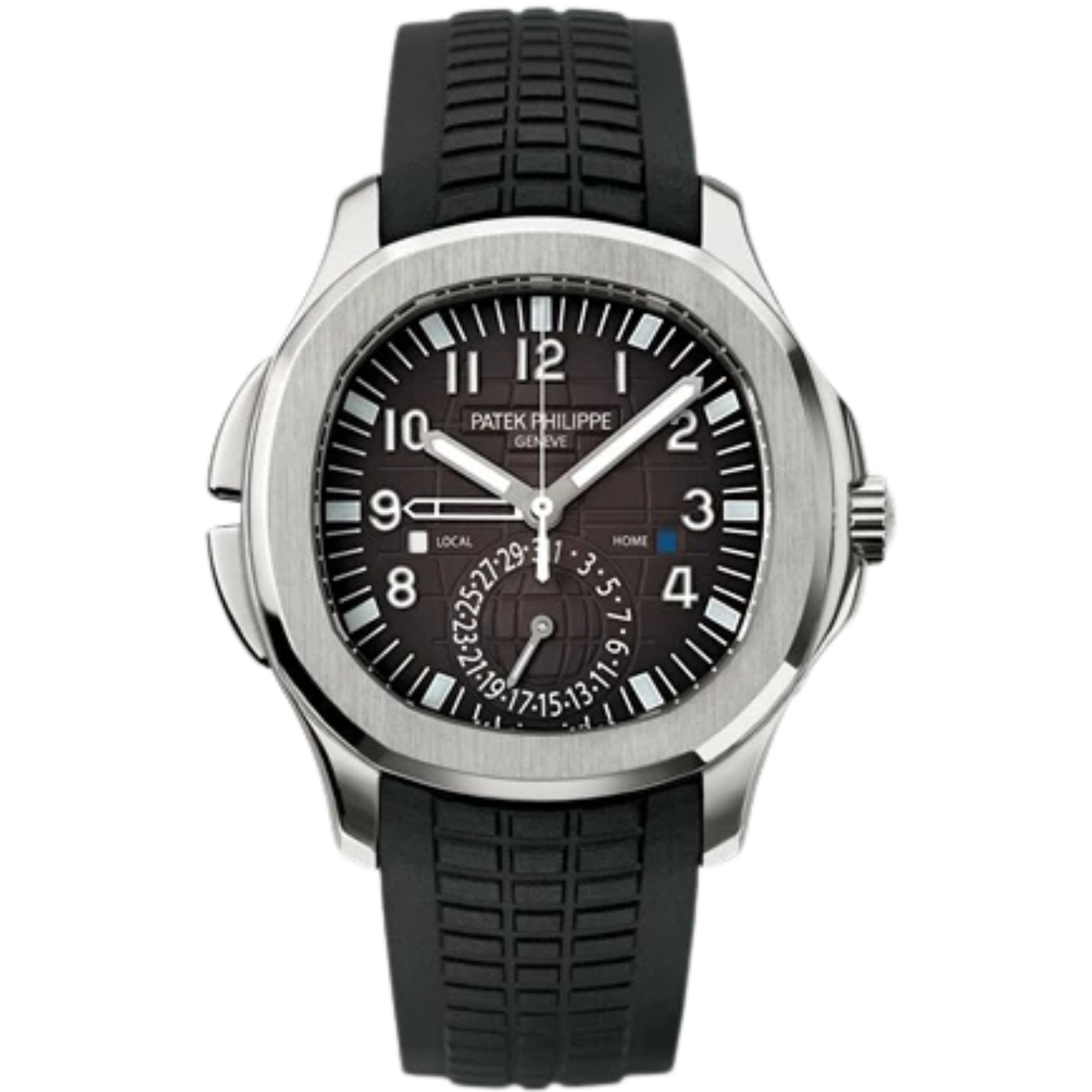5164A-001 Aquanaut 40.8mm Black Polymer Tropical Strap Black Embossed Dial Steel Bezel - Patek Philippe