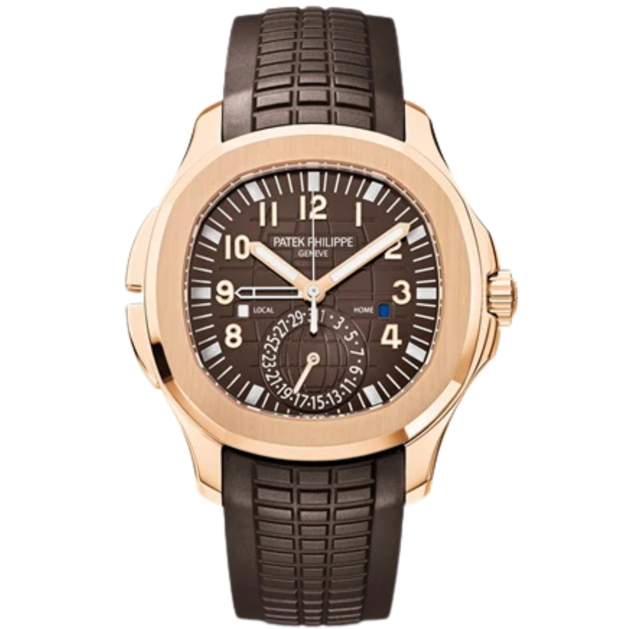 5164R-001 Aquanaut 40.8mm Dark Brown Polymer Tropical Strap Brown Embossed Dial Rose Gold Dial - Patek Philippe