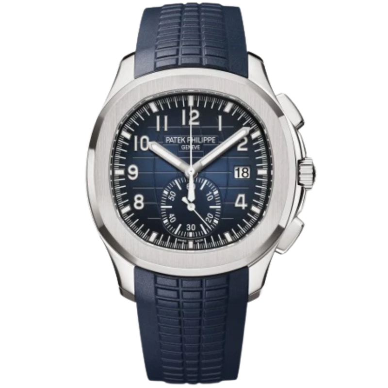 5968G-001 Aquanaut 42.2mm Midnight Blue Strap Embossed Blue Black-Gradient Dial White Gold Bezel - Patek Philippe