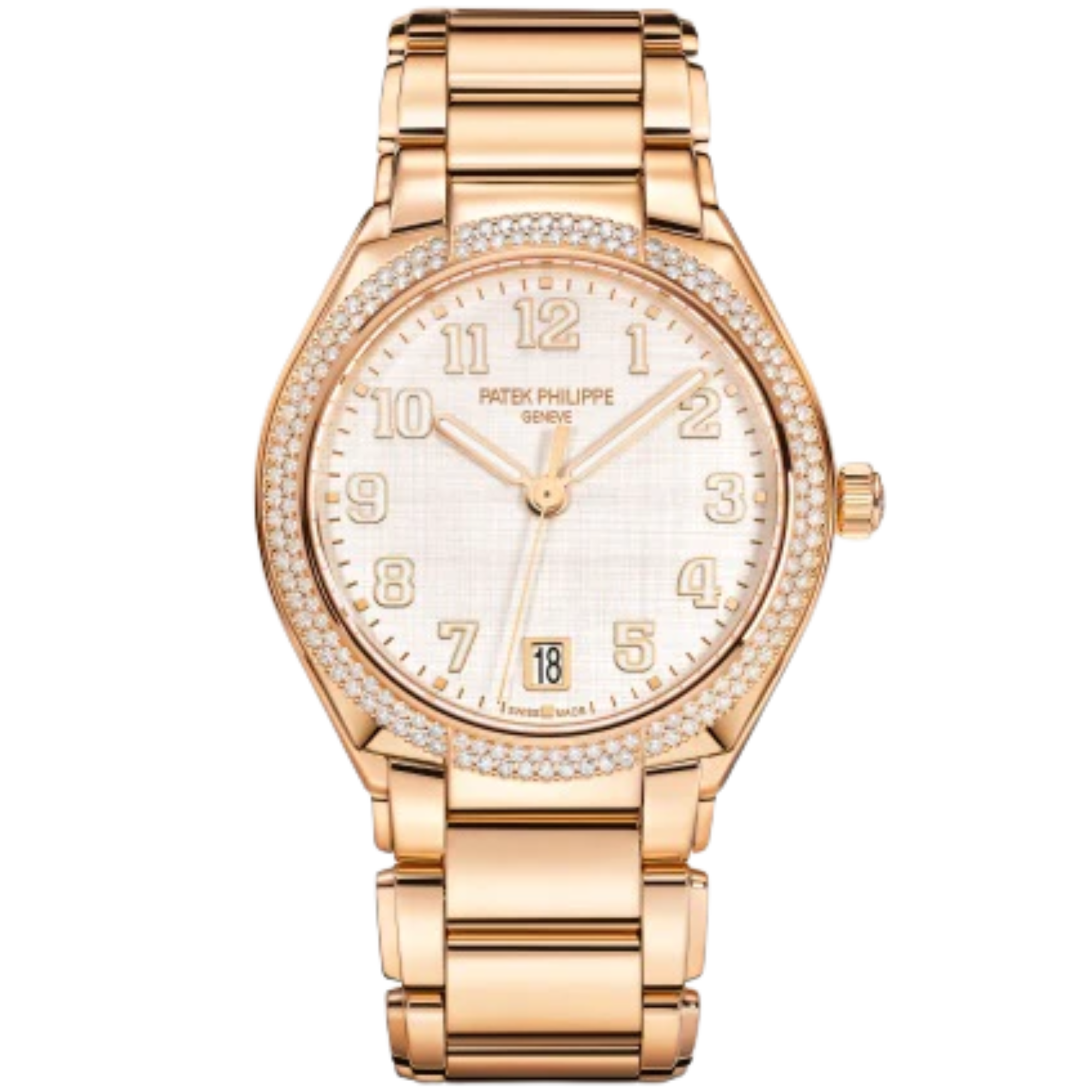 Patek Philippe Twenty~4 Ref. 7300/1200R-010 36mm Rose Gold Bracelet Satin-finished Silver Dial Diamond-set Rose Gold Bezel - Patek Philippe