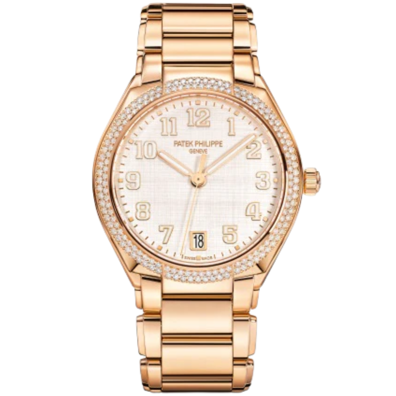 Patek Philippe Twenty~4 Ref. 7300/1200R-010 36mm Rose Gold Bracelet Satin-finished Silver Dial Diamond-set Rose Gold Bezel - Patek Philippe